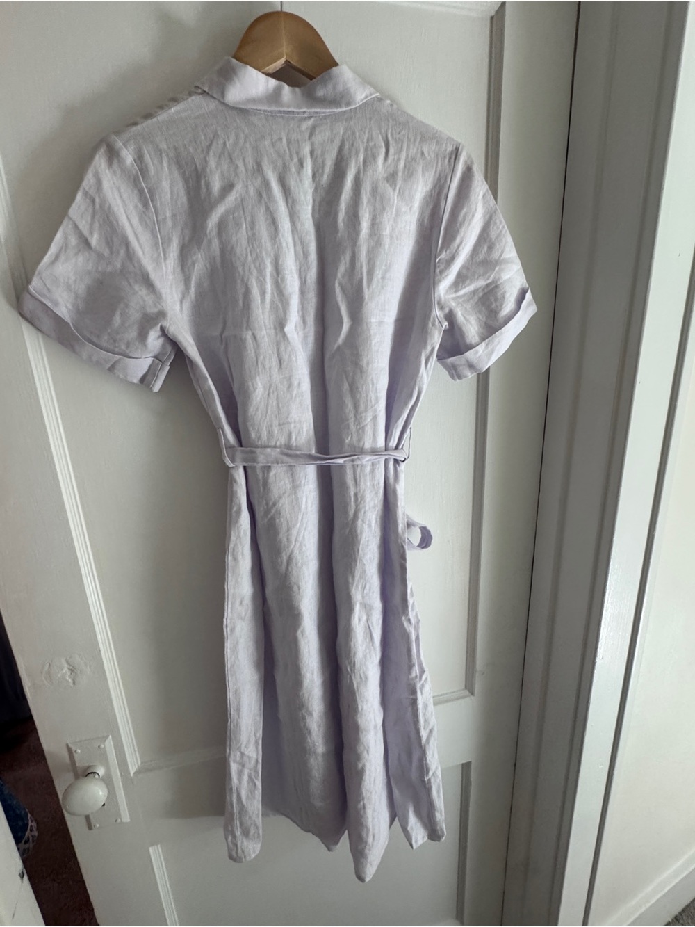 Wilfred Aritzia Light Lavender Shirt Dress with Tie Waist - Picture 2 of 3